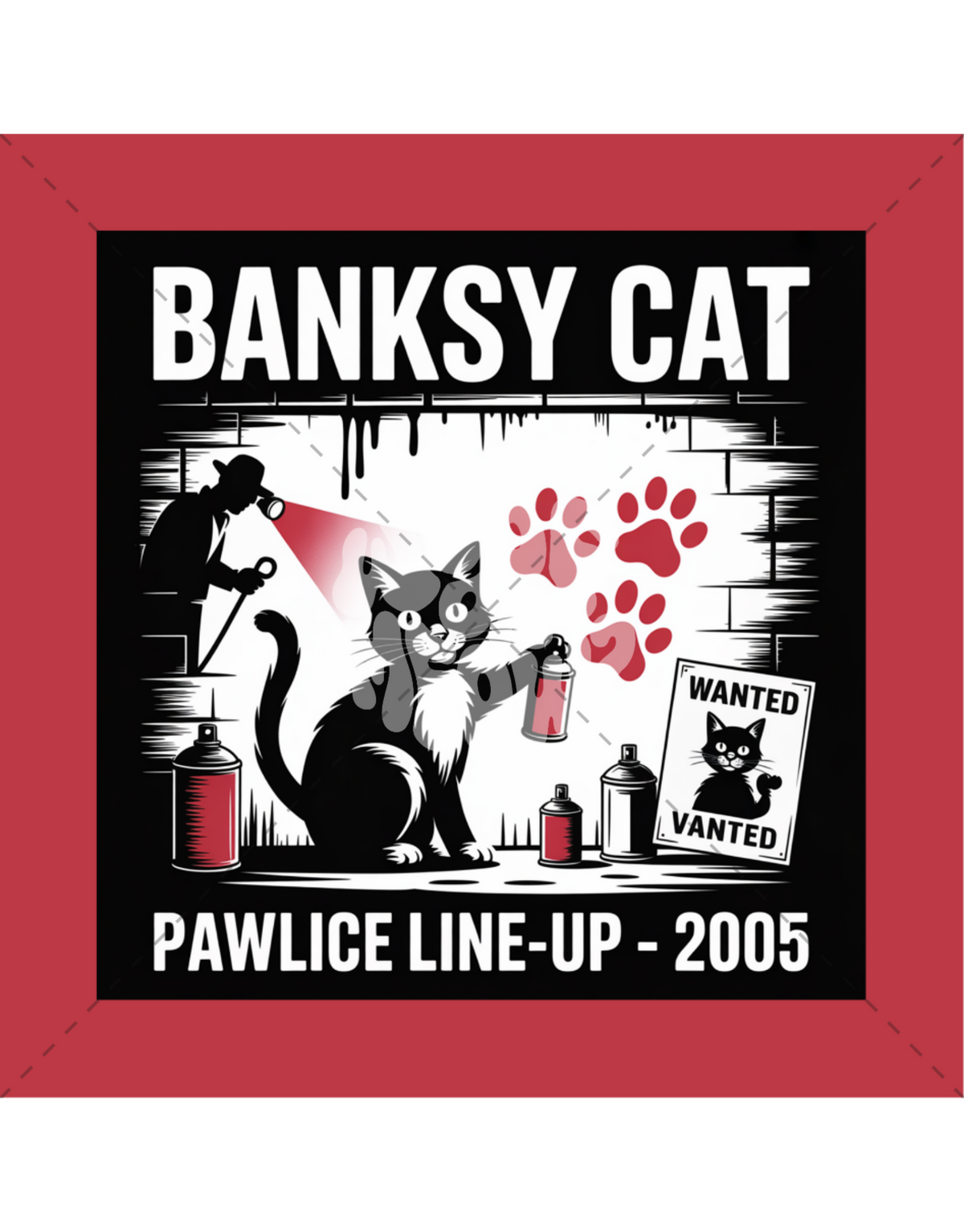 BANKSY CAT-STICKER