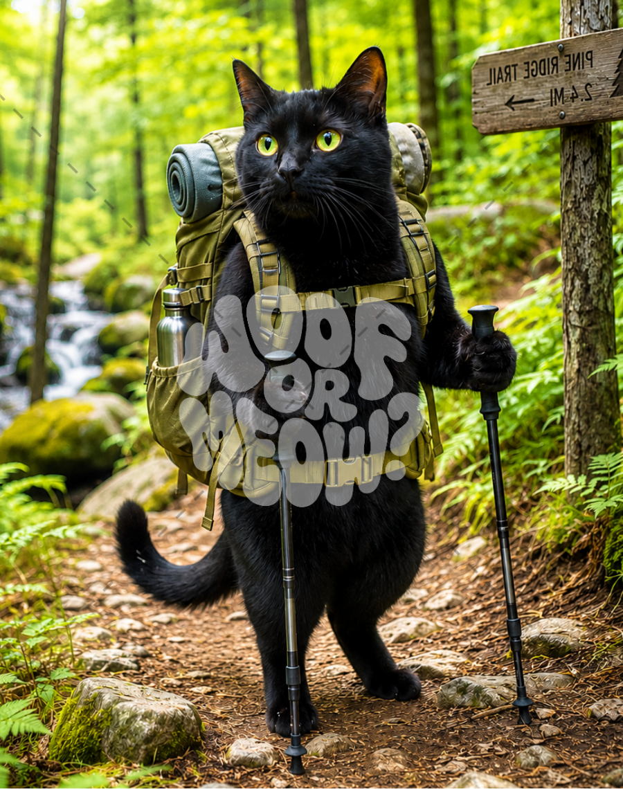 HIKING CAT COFFEE MUG