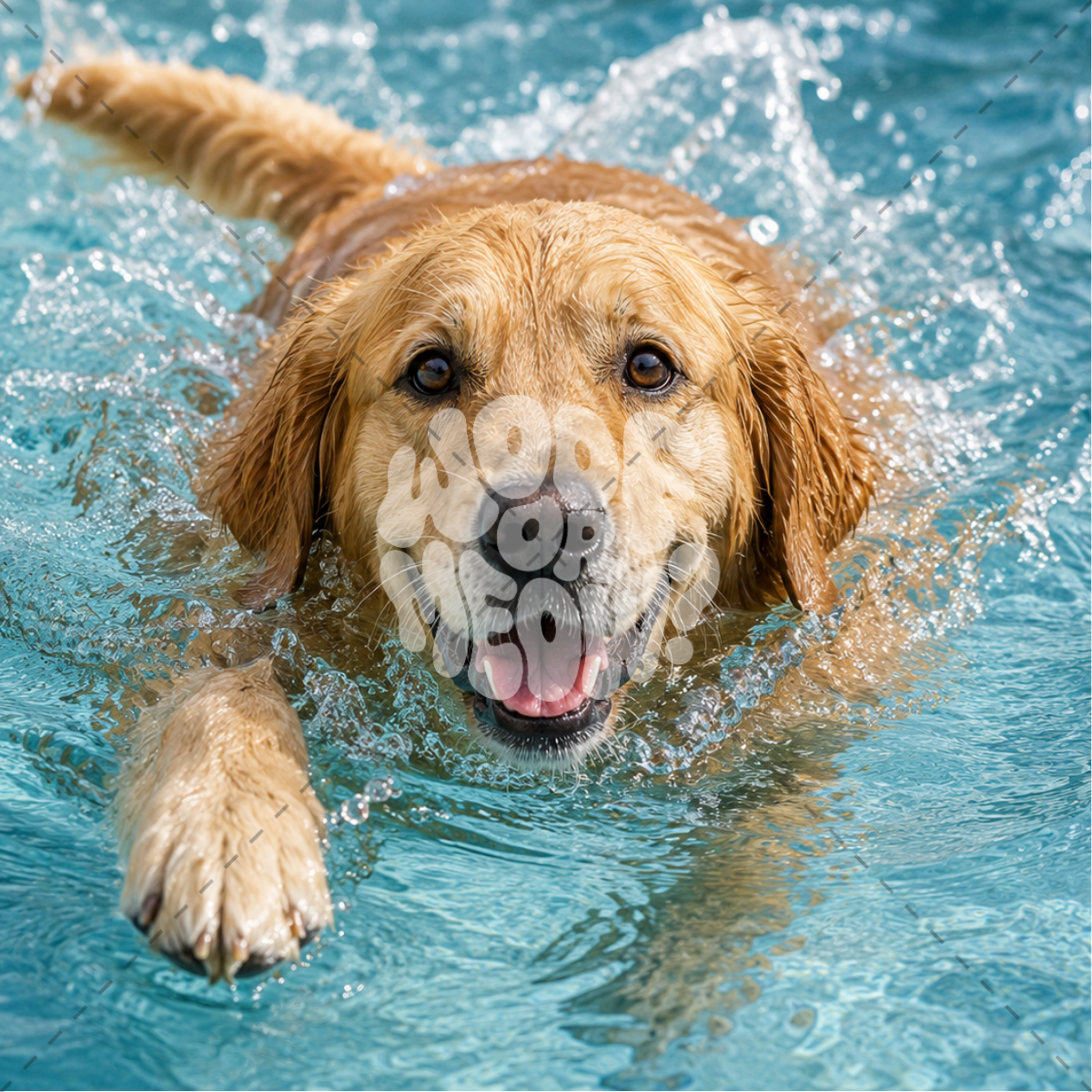 SWIMMING DOG COFFEE MUG