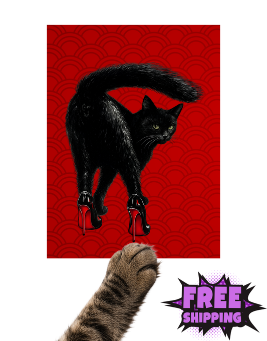 SASSY FELINE-MEOW-STICKER