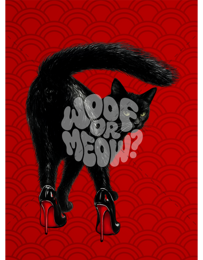 SASSY FELINE-MEOW-STICKER