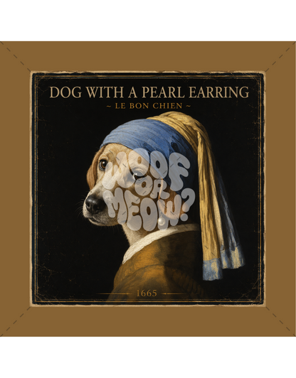 DOG WITH A PEARL EARRING-STICKER