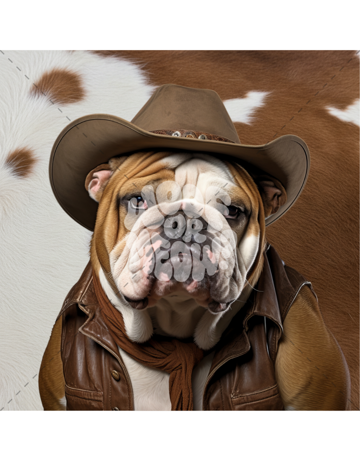 COWBOY BULLDOG-STICKER