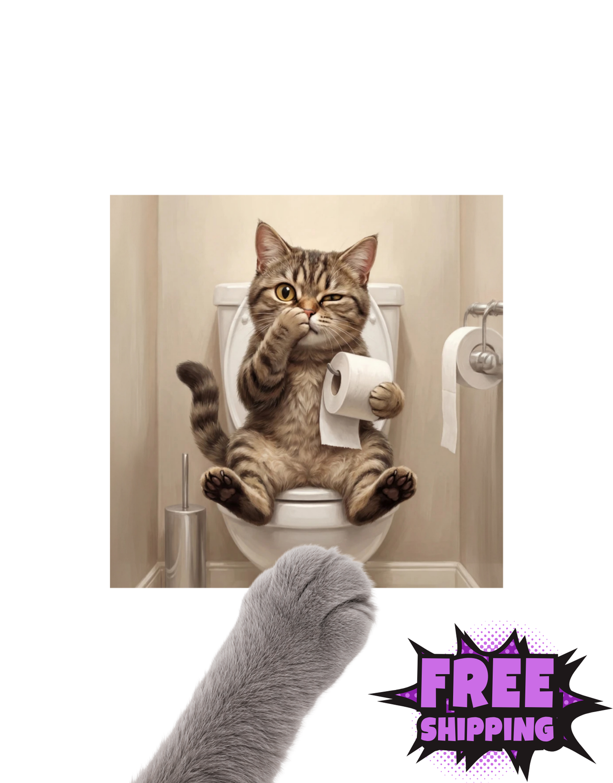 POTTY KITTY-STICKER