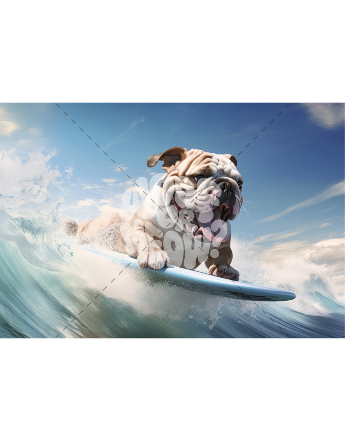 HANG TEN-BULLDOG STYLE-STICKER