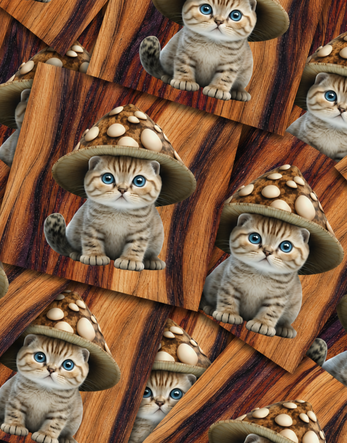 MUSHROOM CAT HAT-STICKER