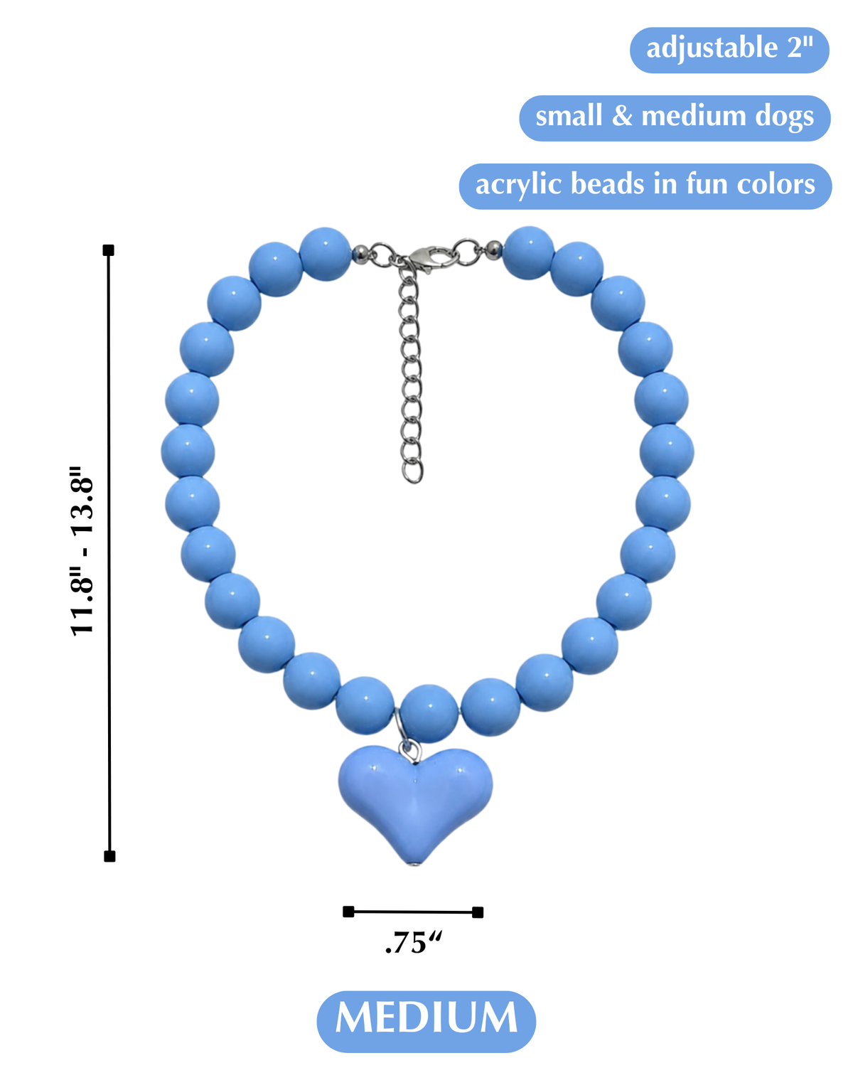 SHOW THEM THE LOVE NECKLACE-BLUE