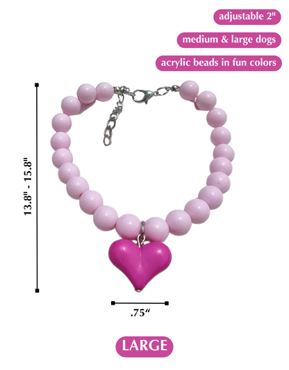 SHOW THEM THE LOVE NECKLACE-PINK