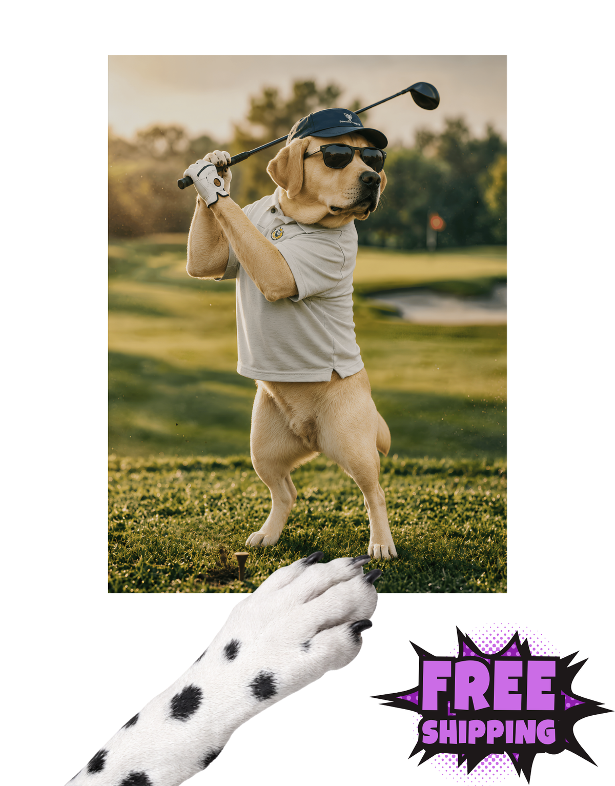 LABRADOR GOLFER-STICKER