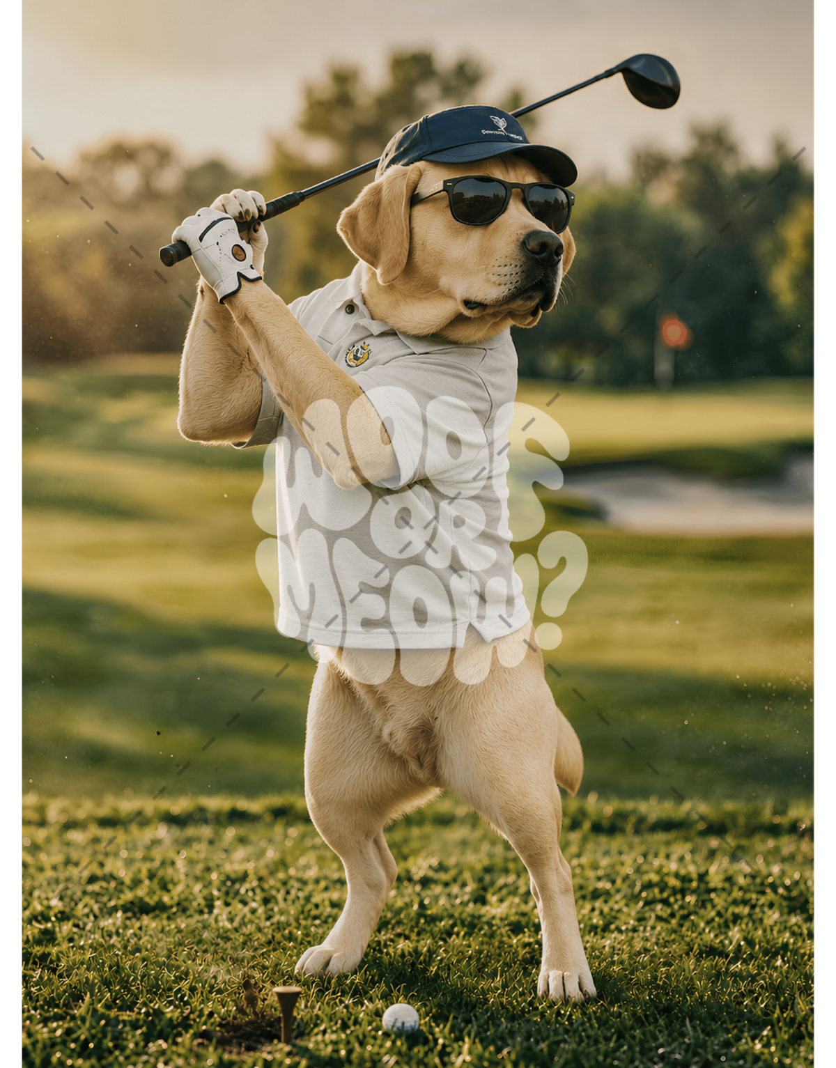 LABRADOR GOLFER-STICKER