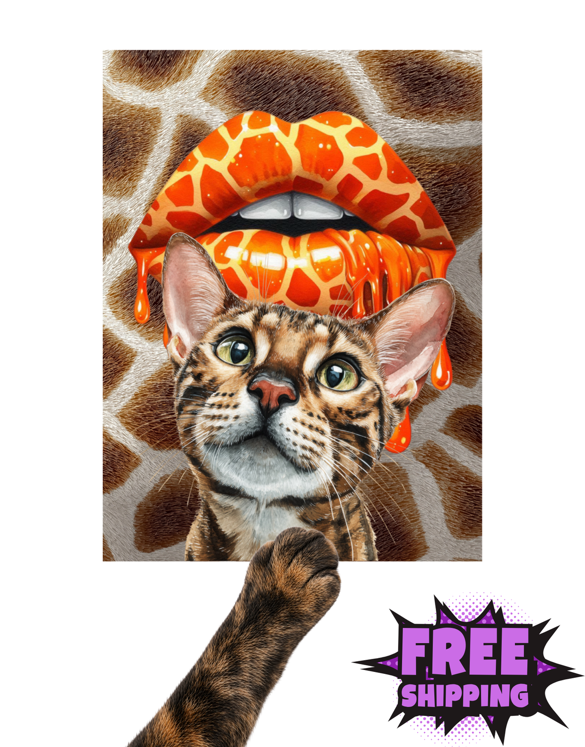WILD SIDE CAT-STICKER
