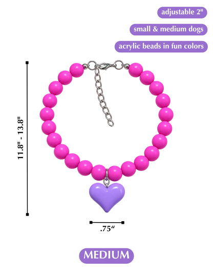 SHOW THEM THE LOVE NECKLACE-PURPLE