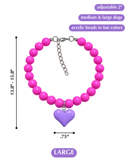 SHOW THEM THE LOVE NECKLACE-PURPLE