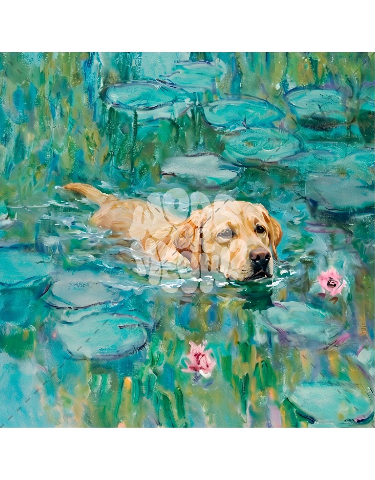 A LITTLE DOG MONET-STICKER