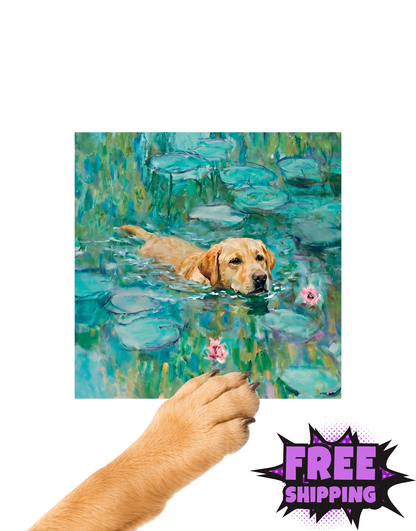 A LITTLE DOG MONET-STICKER