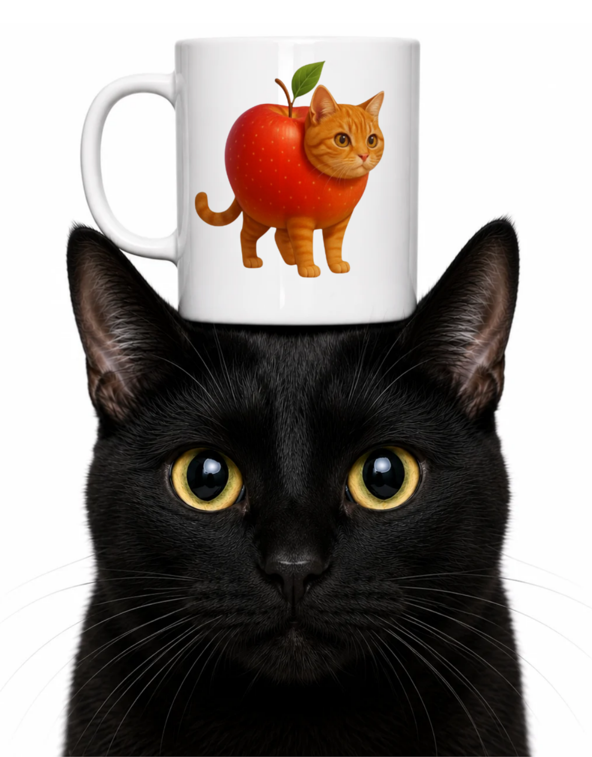 APPLE CAT COFFEE MUG