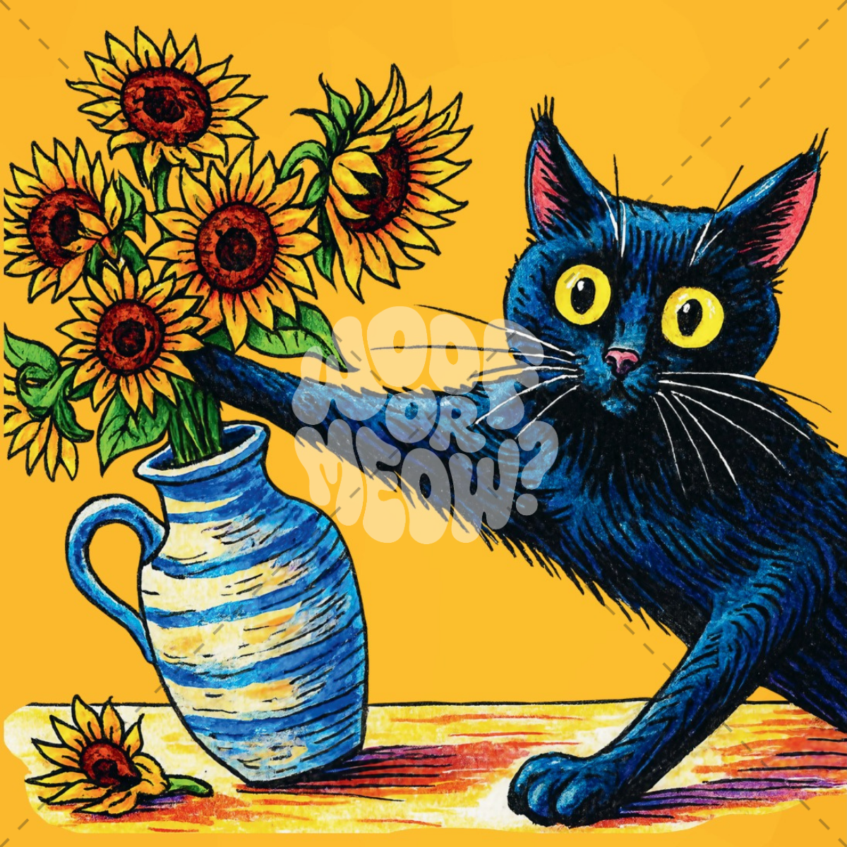 VAN GOGH'S PESKY CAT COFFEE MUG