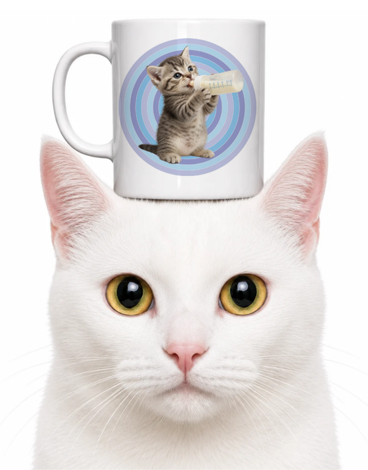 BABY KITTY BOTTLE COFFEE MUG