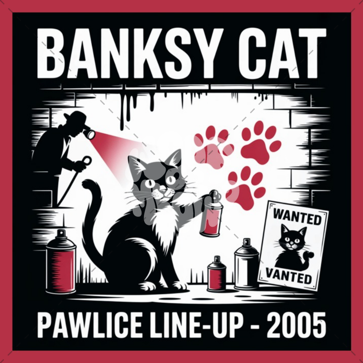 BANKSY CAT COFFEE MUG