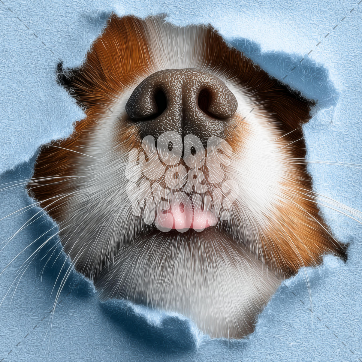 BEAGLE NOSE POKING THROUGH COFFEE MUG