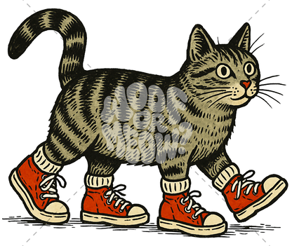 CAT IN SNEAKERS COFFEE MUG
