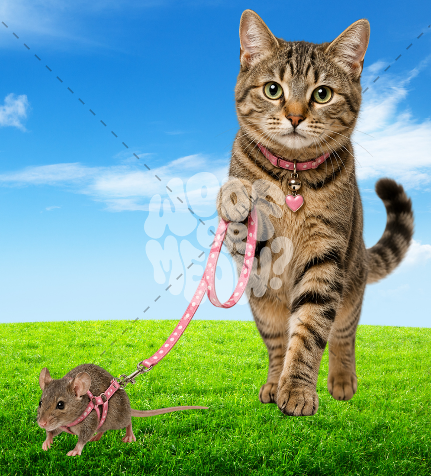 CAT WALKING PET MOUSE COFFEE MUG