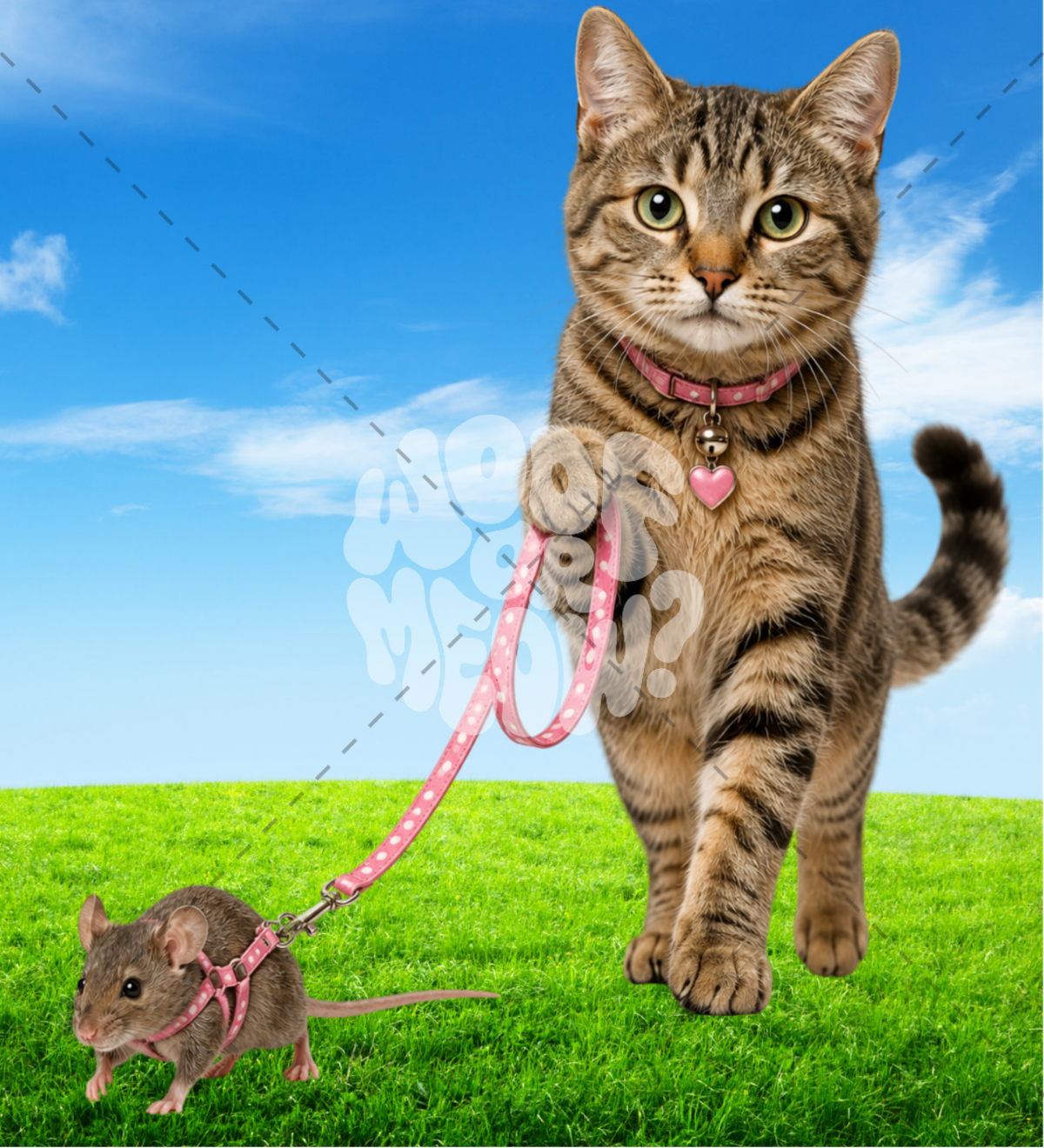 CAT WALKING PET MOUSE-UNISEX T-SHIRT