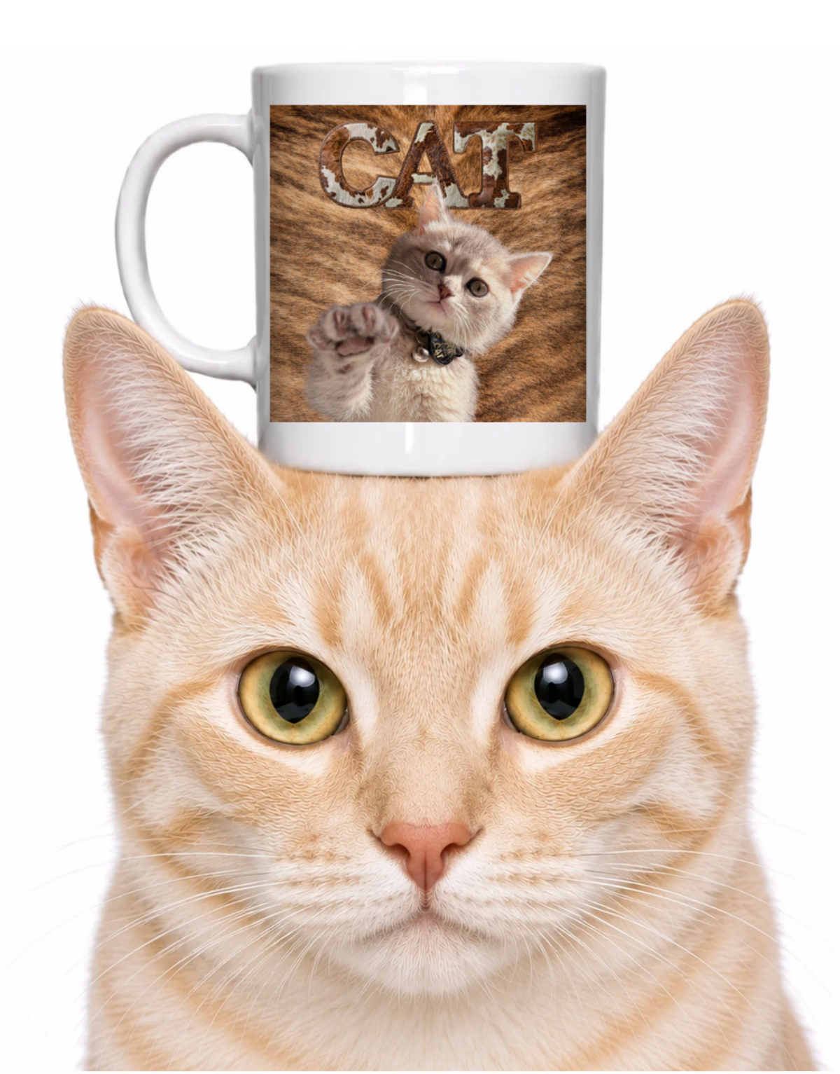 CAT COWHIDE COFFEE MUG