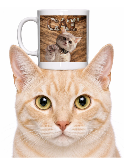 CAT COWHIDE COFFEE MUG