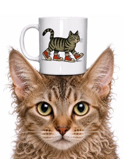 CAT IN SNEAKERS COFFEE MUG