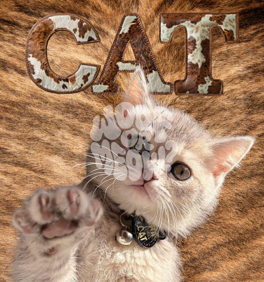 CAT COWHIDE COFFEE MUG