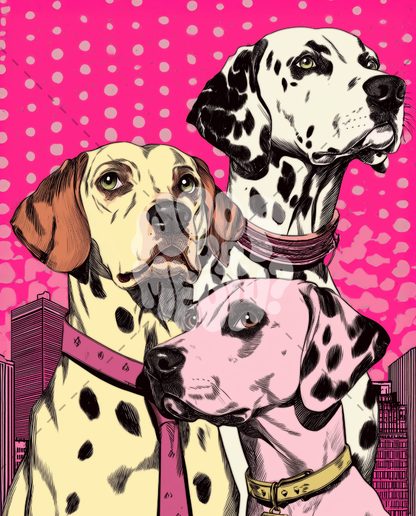 POP ART PINKY DALMATION COFFEE MUG