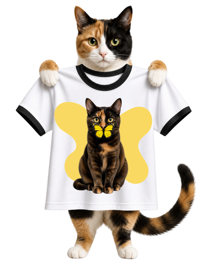 TORTIE FELINE CHARM-RINGER T-SHIRT
