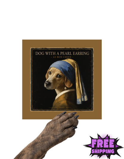 DOG WITH A PEARL EARRING-STICKER