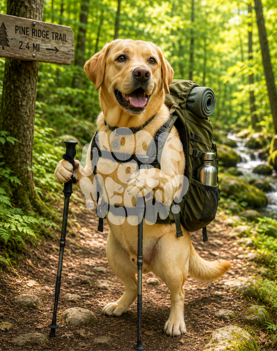 HIKING DOG COFFEE MUG