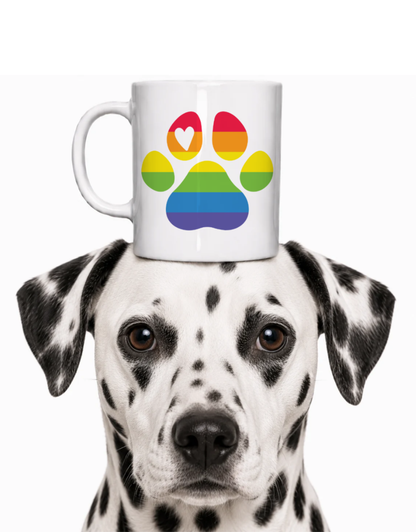 PAWS FOR PRIDE DOG COFFEE MUG