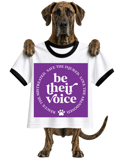 BE THEIR VOICE-RINGER T-SHIRT