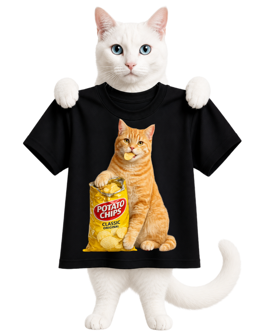 POTATO CHIP SNACK CAT-WOMENS T-SHIRT