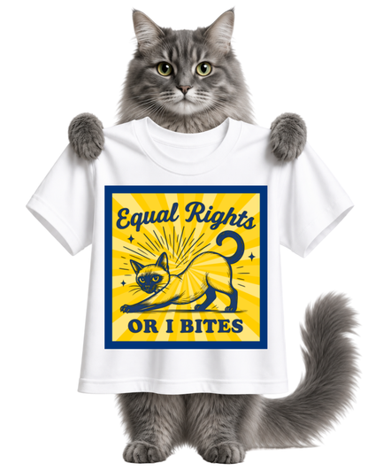 EQUAL RIGHTS OR I BITES CAT-UNISEX T-SHIRT