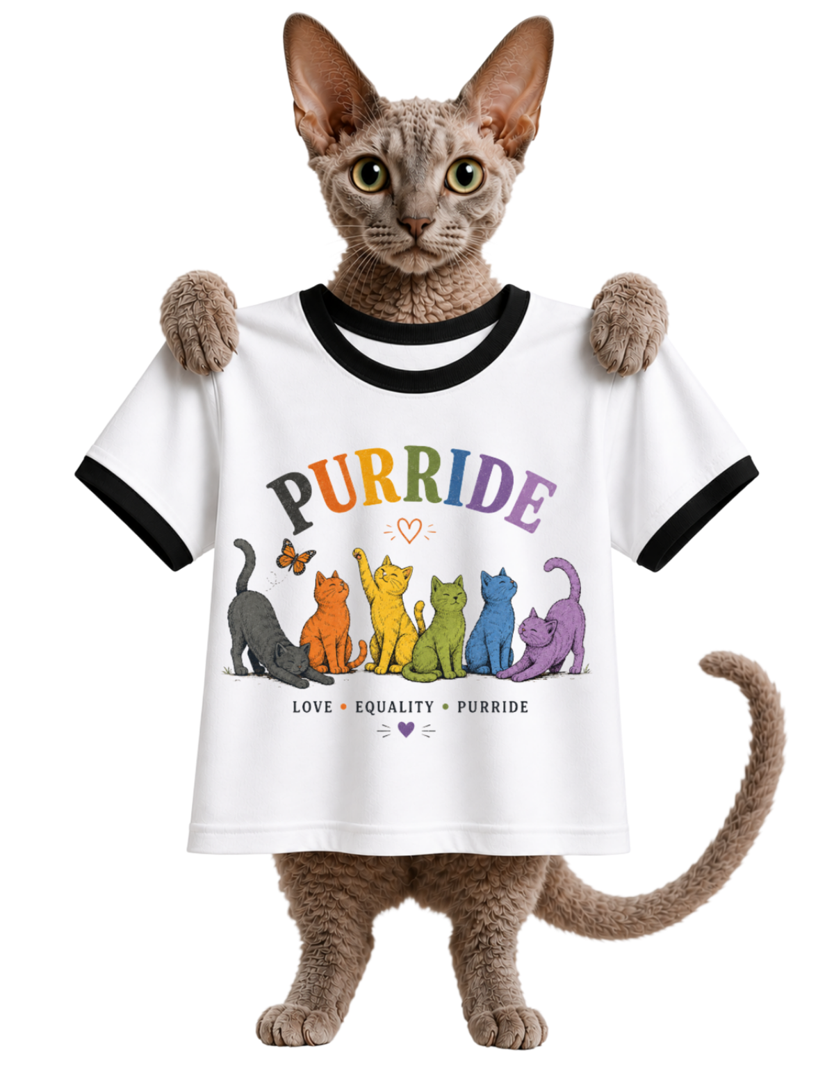PURRIDE CATS-RINGER T-SHIRT