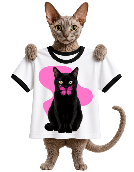 A BLACK CATS SOFTER SIDE-RINGER T-SHIRT