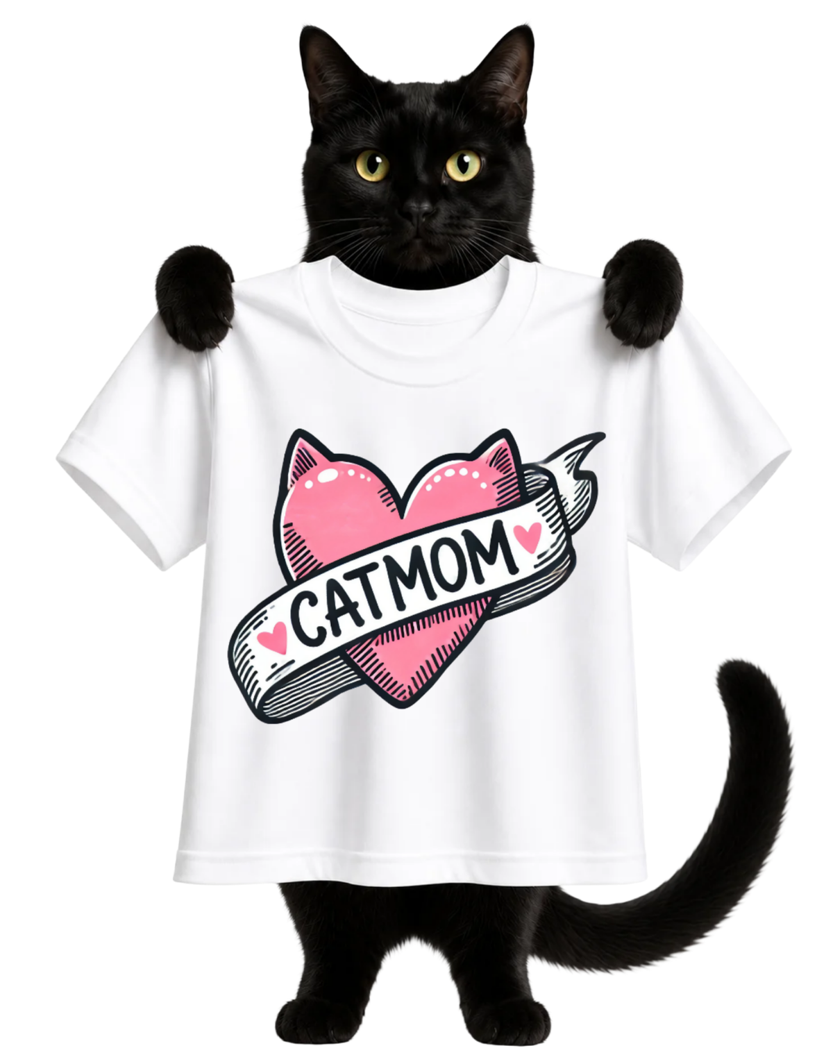TATTOO HEART CAT MOM-UNISEX T-SHIRT