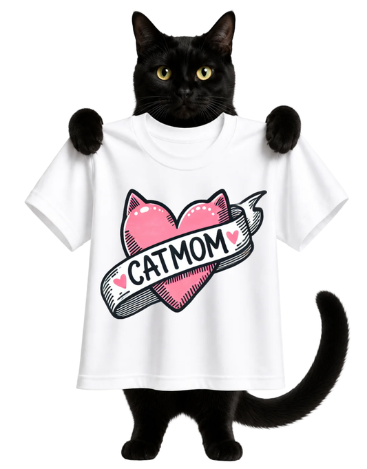 TATTOO HEART CAT MOM-UNISEX T-SHIRT