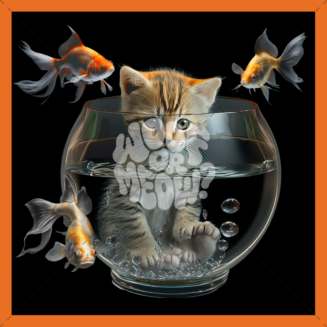 KITTY IN FISHBOWL COFFEE MUG