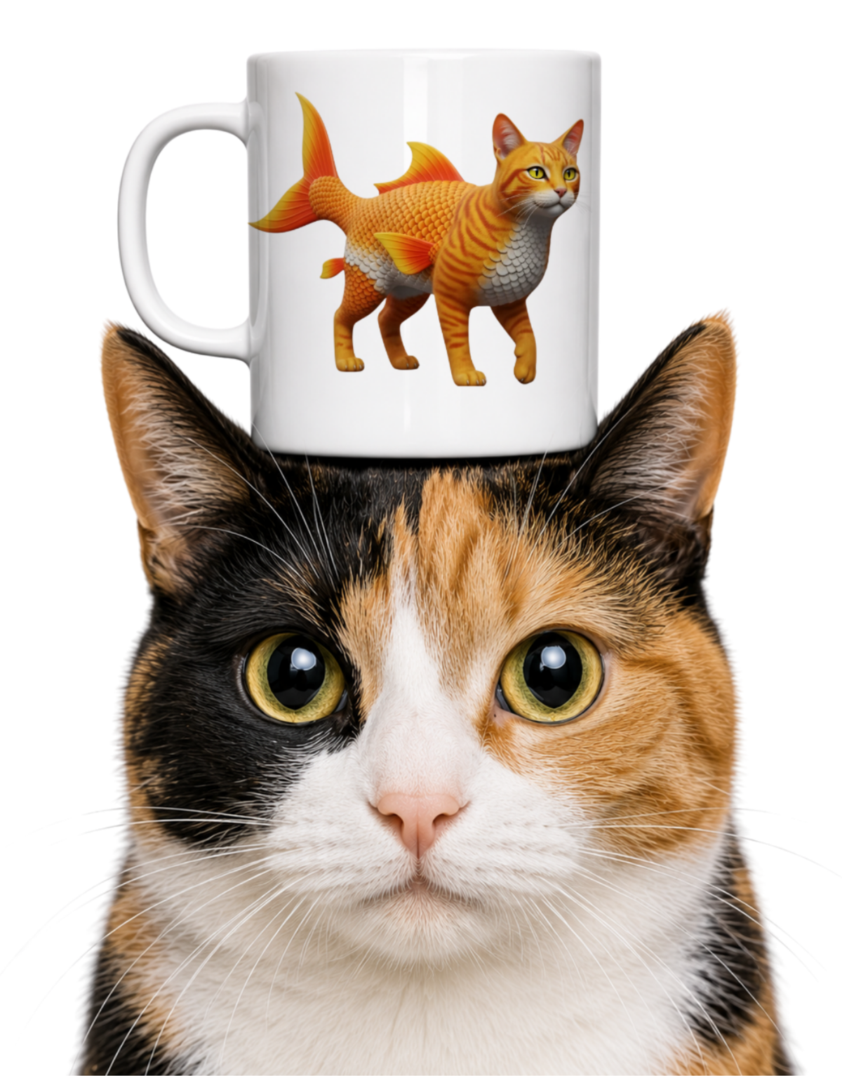 FISHY KITTY COFFEE MUG