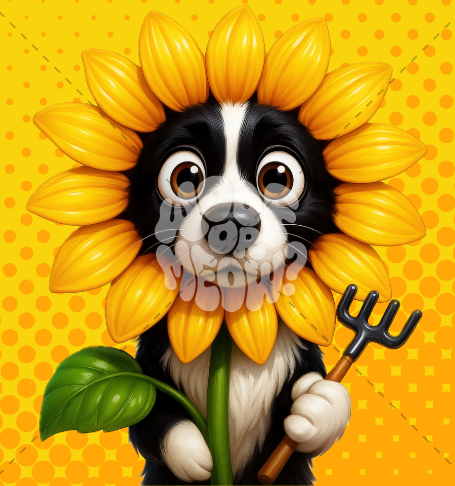 SUNFLOWER DOG COFFEE MUG