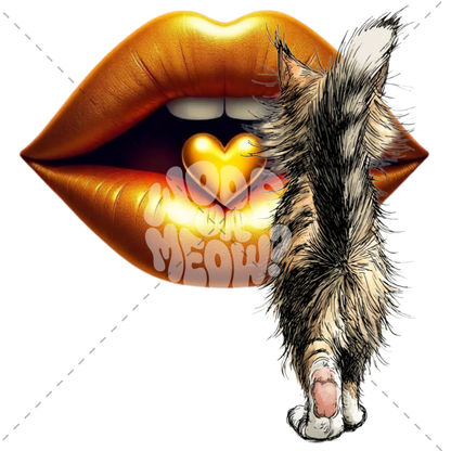 CAT BOOTY AND GOLD LIPS COFFEE MUG