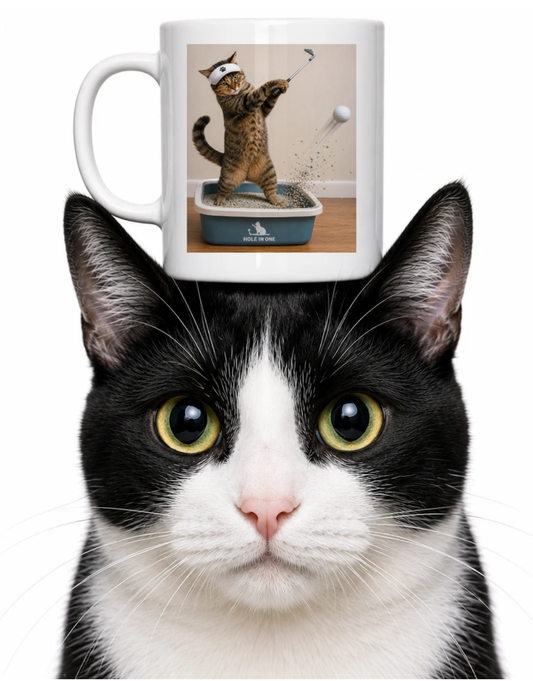 GOLFING IN THE LITTER BOX COFFEE MUG