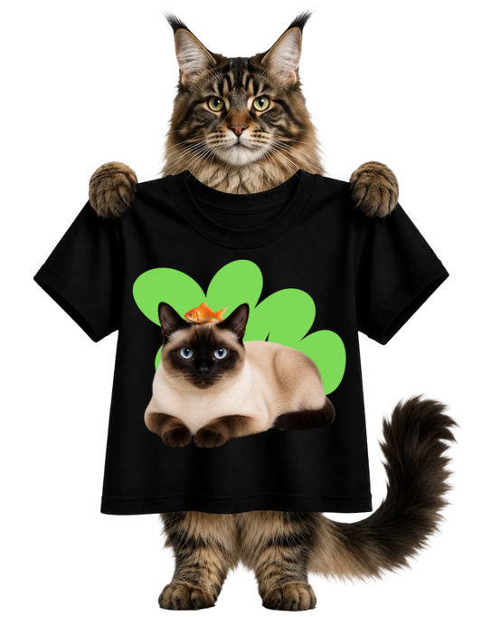 A FISHY TWIST AND CAT CURIOSITY-WOMENS T-SHIRT