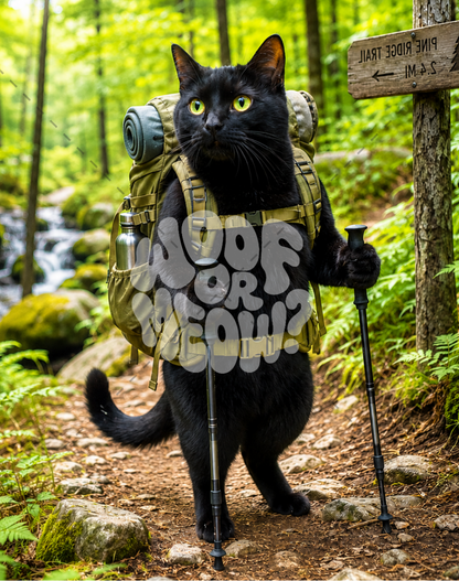 HIKING CAT COFFEE MUG